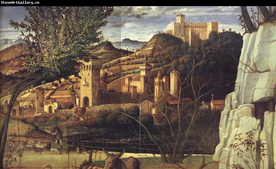 BELLINI, Giovanni Details of St.Francis in the desert